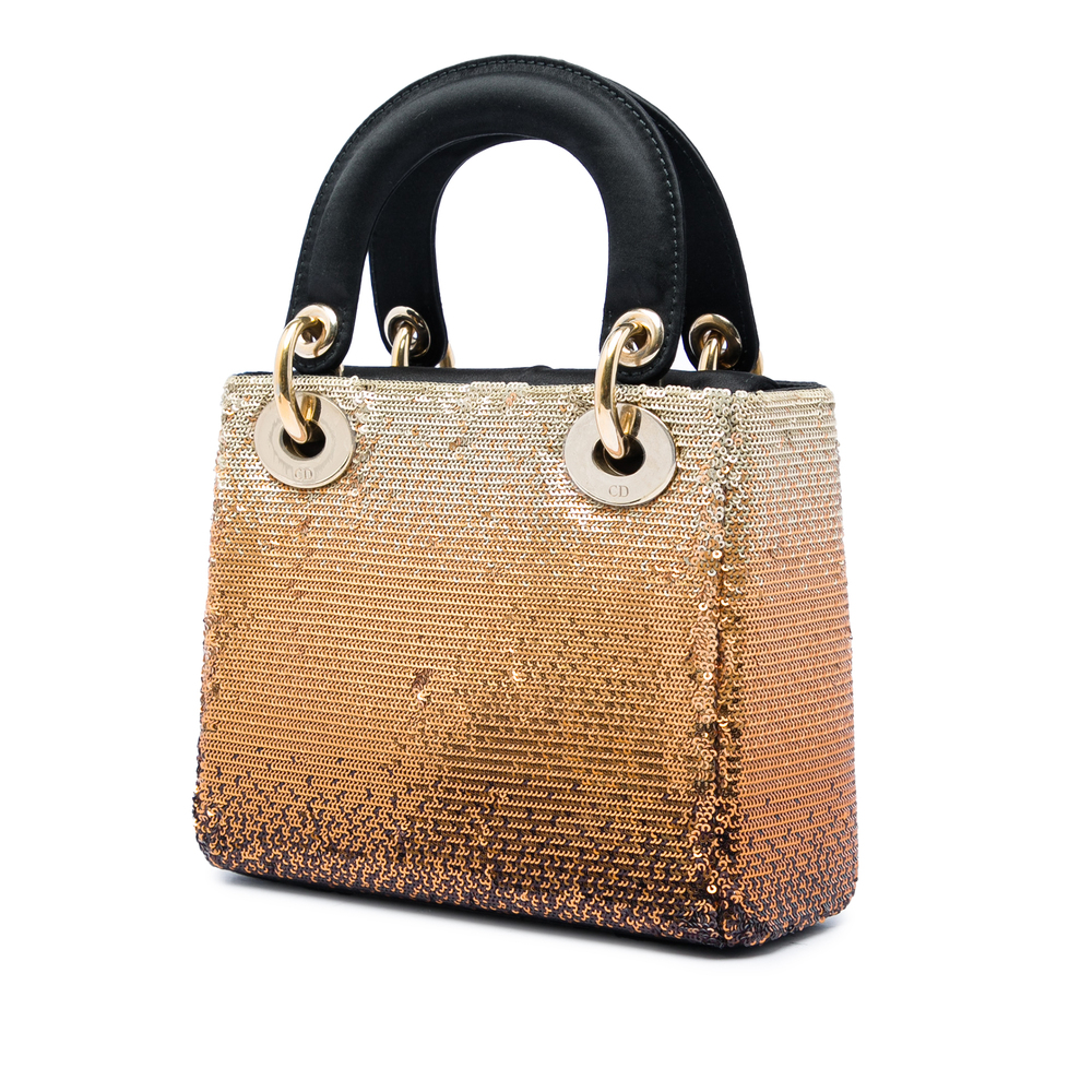 Pre-Loved Dior Mini Satin Sequin Gradient Lady Dior - Picture 2 of 5